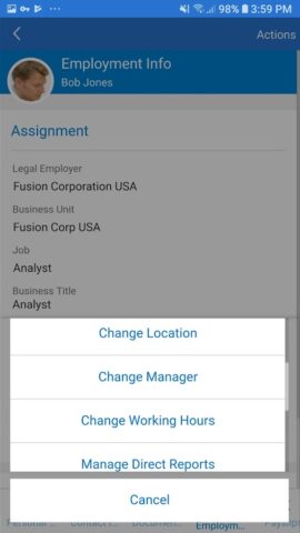 Oracle Fusion Applications для Android — скриншот 5