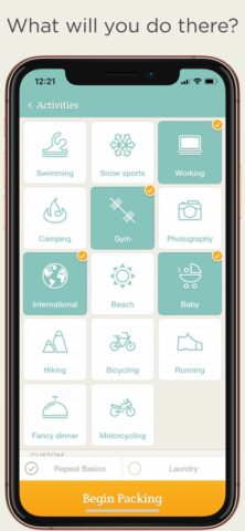 PackPoint Travel Packing List для iOS — скриншот 2