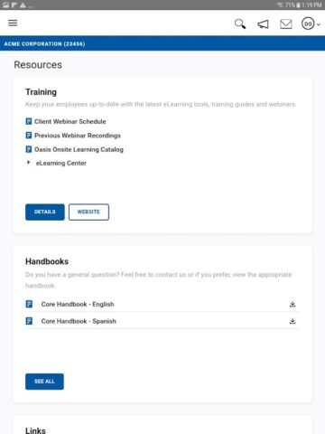 Paychex Oasis Employee Connect для Android — скриншот 5
