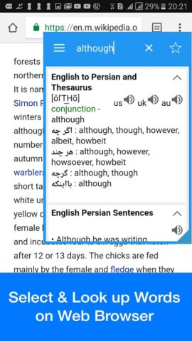 Persian Dictionary — Dict Box для Android — скриншот 1