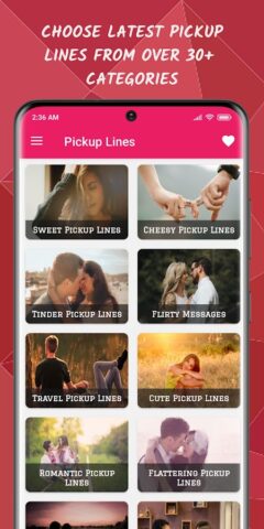 Pickup Lines and Flirty Texts для Android — скриншот 1