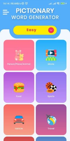 Pictionary Word Generator для Android — скриншот 2