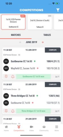 Play-Cricket Live для iOS — скриншот 2