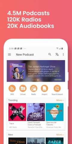 Podcast & Radio Addict для Android — скриншот 1