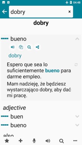 Polish — Spanish для Android — скриншот 2