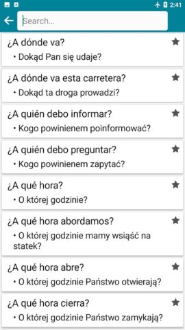 Polish — Spanish для Android — скриншот 4