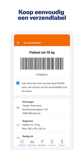 PostNL для Android — скриншот 5