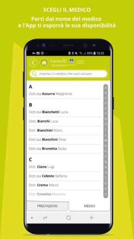 Prenoting Gemelli для Android — скриншот 3
