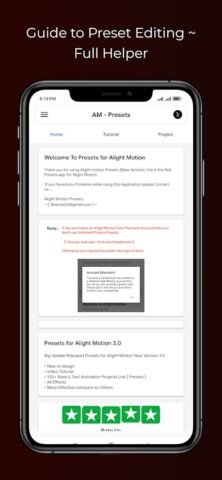 Preset for Alight Motion для Android — скриншот 2