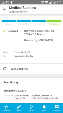 Purolator для Android — скриншот 2