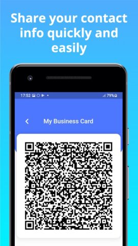 QR Code Business Card для Android — скриншот 3