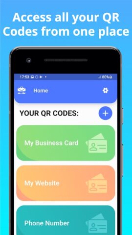 QR Code Business Card для Android — скриншот 5