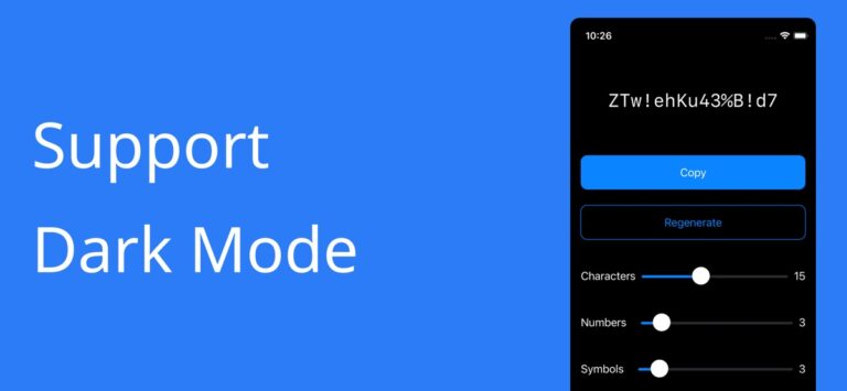 Quick Password Generator для iOS — скриншот 2