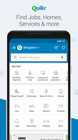 Quikr: Homes, Jobs, Cars Etc для Android — скриншот 1