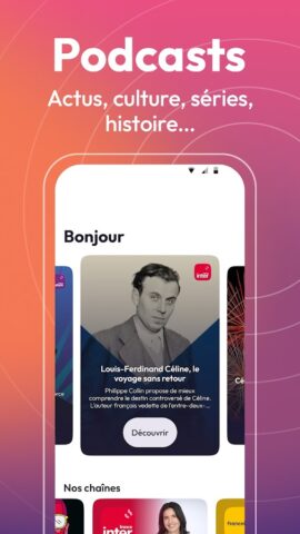 Radio France : radios, podcast для Android — скриншот 3