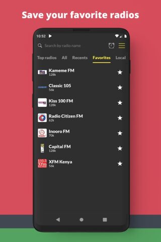 Радио Кения FM онлайн для Android — скриншот 3