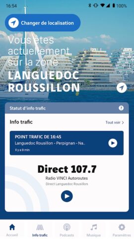 Radio VINCI Autoroutes 107.7 для Android — скриншот 1