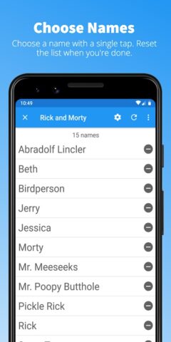 Random Name Picker для Android — скриншот 2