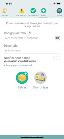 Rastreio Fácil для iOS — скриншот 2