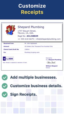 Receipt Maker — Sign & Send для Android — скриншот 3