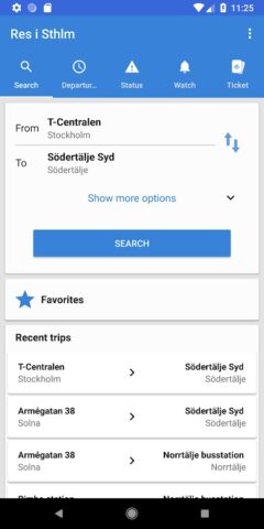 Res i STHLM: SL reseplanerare для Android — скриншот 1