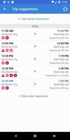 Res i STHLM: SL reseplanerare для Android — скриншот 5