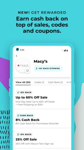 RetailMeNot: Cash Back & Codes для Android — скриншот 3