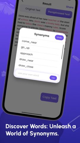 Инструмент перефразирования для Android — скриншот 5