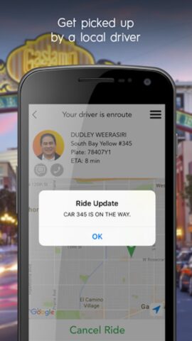 RideYellow — Your taxi app для Android — скриншот 2