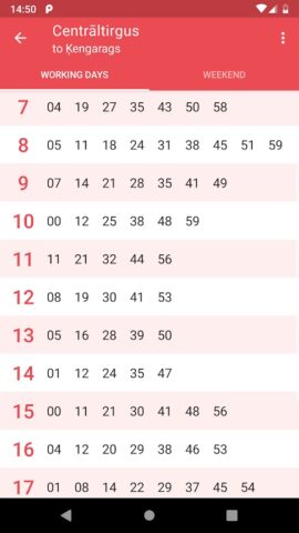 Рига Транспорт — расписания для Android — скриншот 3
