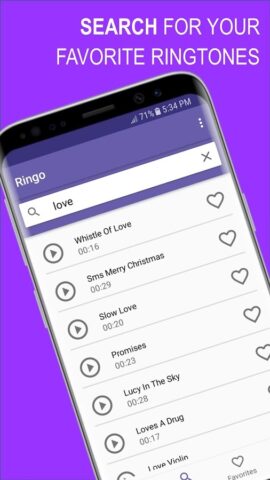 Ringo Ringtones Notifications для Android — скриншот 4
