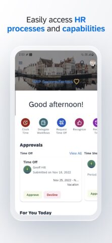 SAP SuccessFactors Mobile для Android — скриншот 1