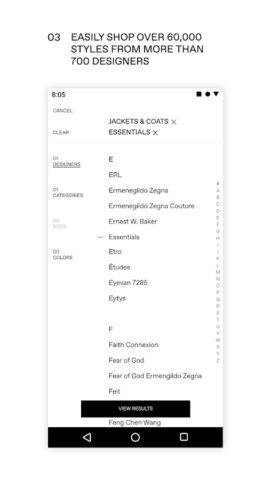 SSENSE: Luxury Shopping для Android — скриншот 3