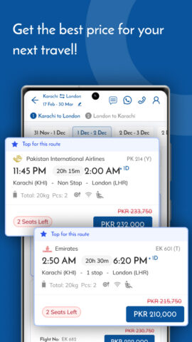 Sastaticket.pk Flights, Bus для Android — скриншот 2