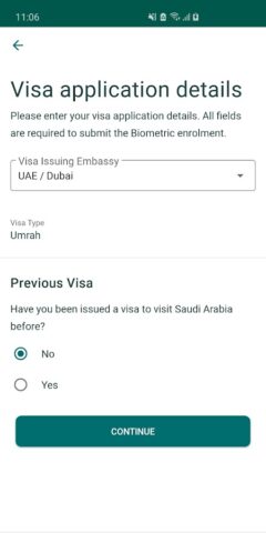 Saudi Visa Bio для Android — скриншот 3