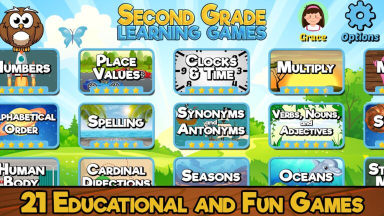 Second Grade Learning Games для Android — скриншот 1