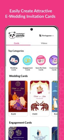 Shaadi & Engagement Card Maker для Android — скриншот 3