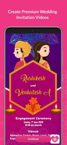 Shaadi & Engagement Card Maker для Android — скриншот 4