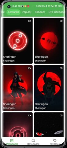 Sharingan Live Wallpaper для Android — скриншот 4