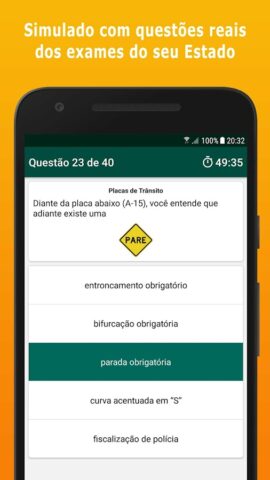 Simulado Habilitação — BA для Android — скриншот 3