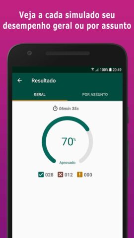Simulado Habilitação — BA для Android — скриншот 4