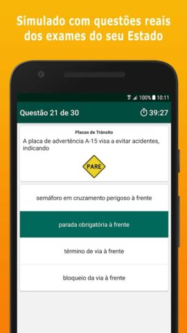 Simulado Habilitação — PR для Android — скриншот 3