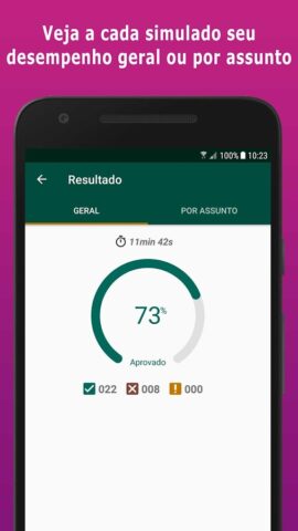 Simulado Habilitação — PR для Android — скриншот 4