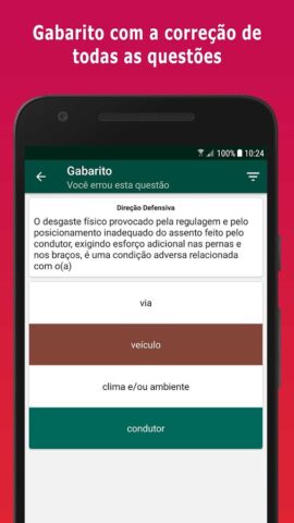 Simulado Habilitação — PR для Android — скриншот 5
