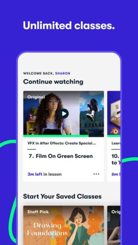 Онлайн-уроки Skillshare для Android — скриншот 2