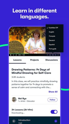 Онлайн-уроки Skillshare для Android — скриншот 5