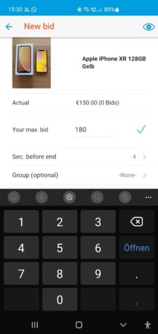 Снайпер аукционов на ebay для Android — скриншот 5