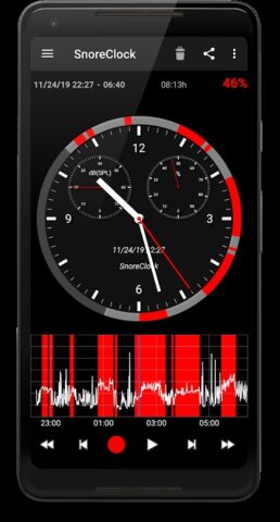 SnoreClock — Do you snore? для Android — скриншот 1
