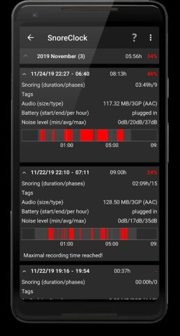 SnoreClock — Do you snore? для Android — скриншот 2