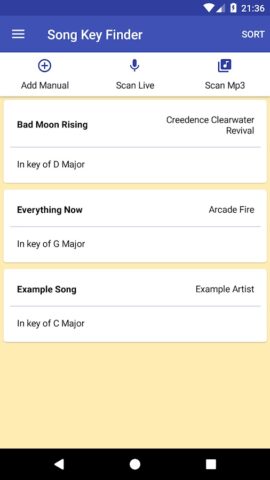 Song Key Finder для Android — скриншот 4
